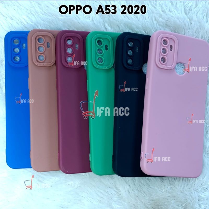 OPPO A53 2020 OPPO A33 CASE TPU PRO CAMERA MACARON 360 PROTECTOR Df Store