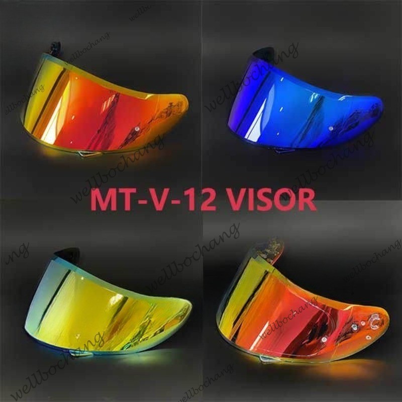 MT-V-12 MT หมวกกันน็อค Visor เลนส์ MT อะไหล่ Visor Fit สําหรับ (MT Revenge, Thunder 2, Thunder 3, Bl