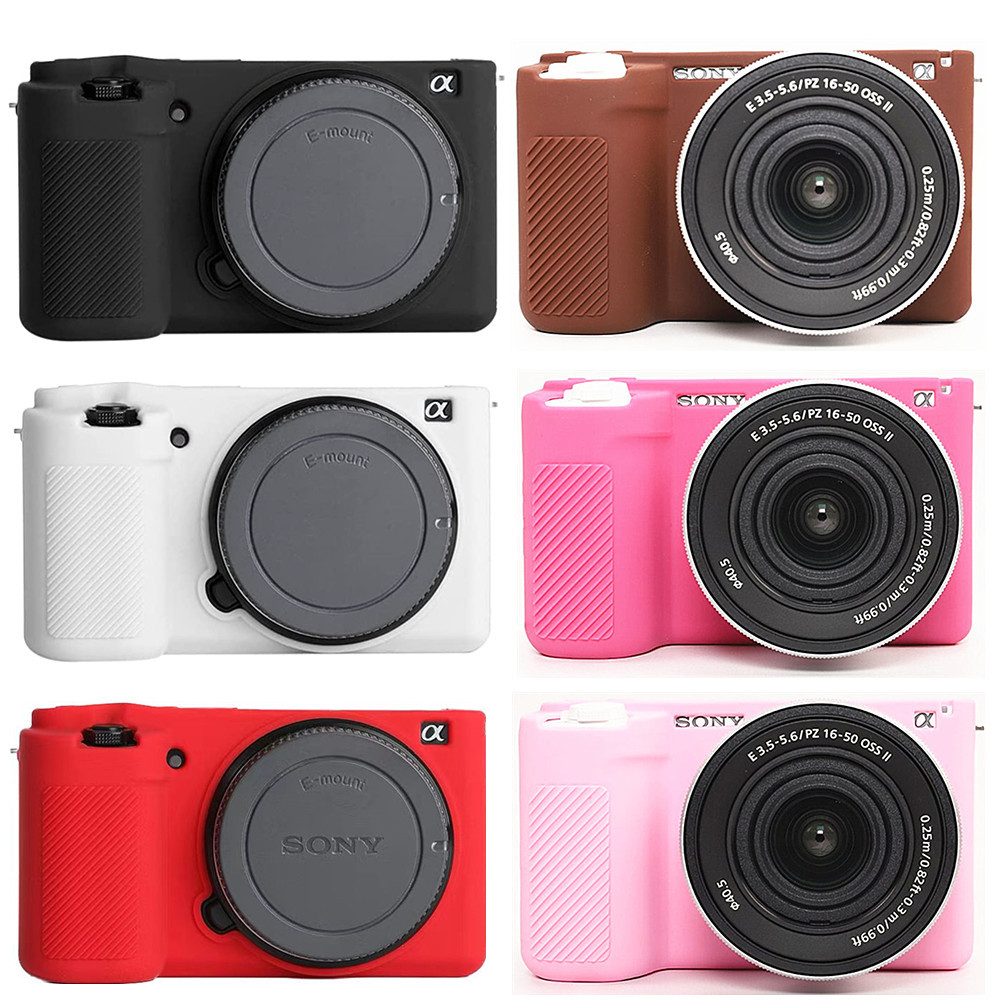 ZVE10 ZVE10II เกราะผิวยางป้องกันซิลิโคนนุ่มกระเป๋ากล้องสําหรับ Sony ZV-E10 ZV-E10II ZV-E10M2