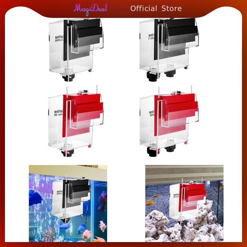 [MAGIDEAL] Overflow Box Self Start Aquarium Hang on Aquarium Filter Landscapes Heavy Duty