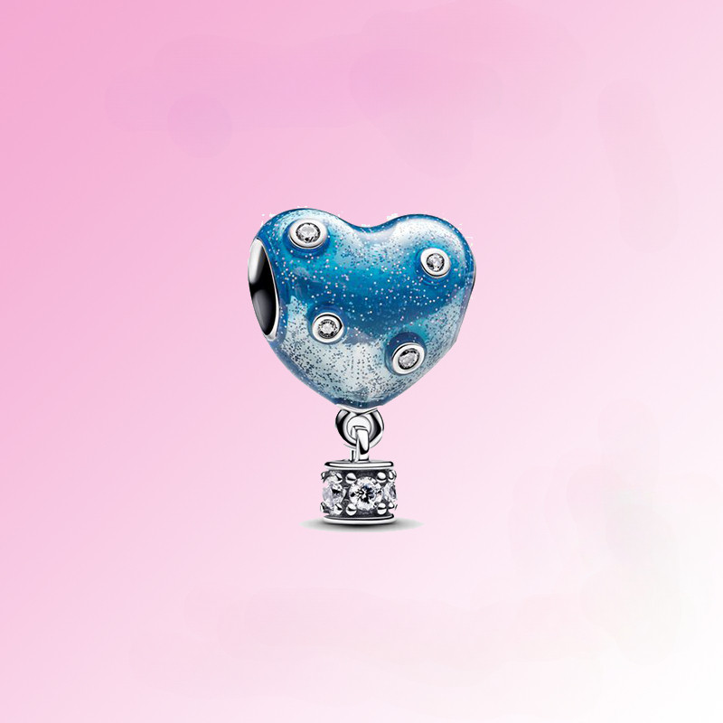 สร้อยคอห่วงบอลลูนทรงหัวใจ sterling silver 925