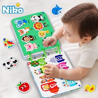 NIKO 30 Pages Sticker Game Busy Book For Toddlers Baby Activity Book Early Education Learning Book