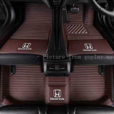 พรมปูพื้นรถยนต์ แบบหนัง กันน้ํา สําหรับ Honda Civic FD Civic FC Civic FE Hatchback FK7