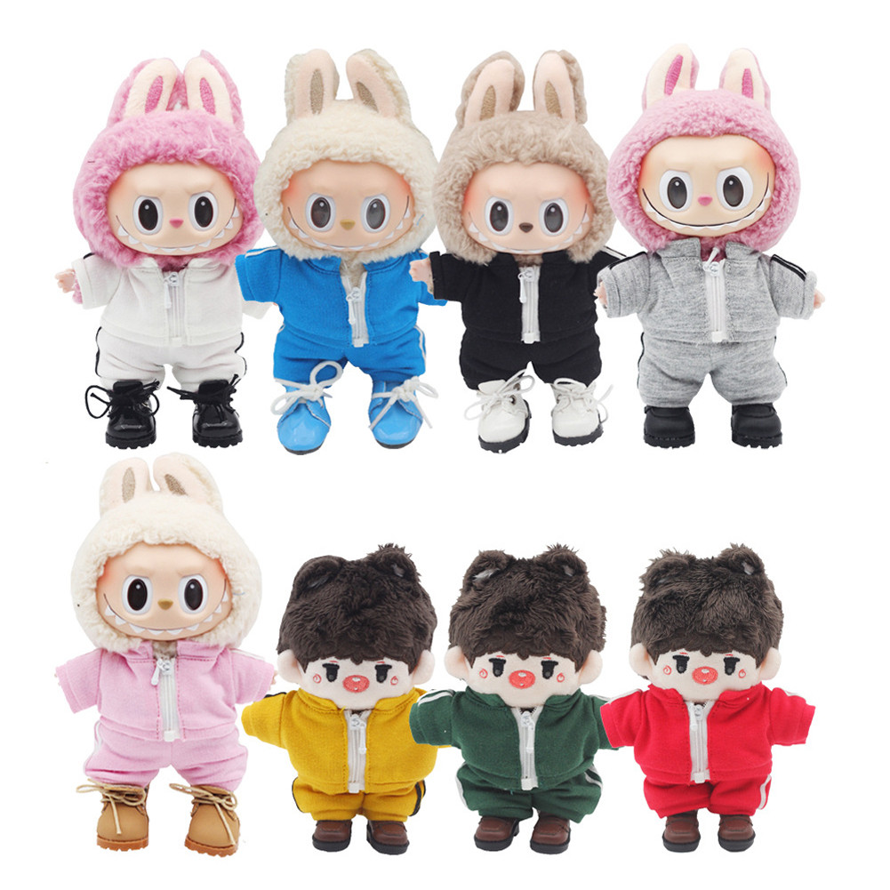 FYG แฟชั่นกีฬาเสื้อผ้าสําหรับ 15/17 ซม.Labu ตุ๊กตา Peaked Cap ชุด Ropa Labubu ชุดอุปกรณ์เสริม - รูปที่ 6