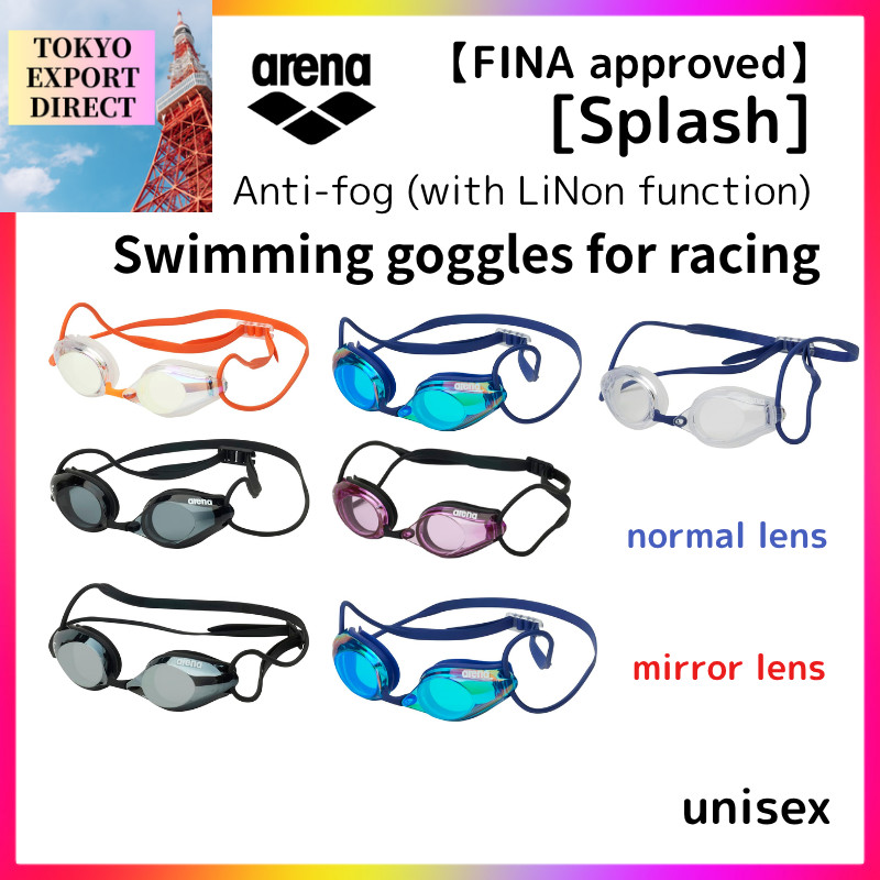 Arena แว่นว่ายน้ำ Splash Racing FINA Approved กันฝ้า เทคโนโลยี