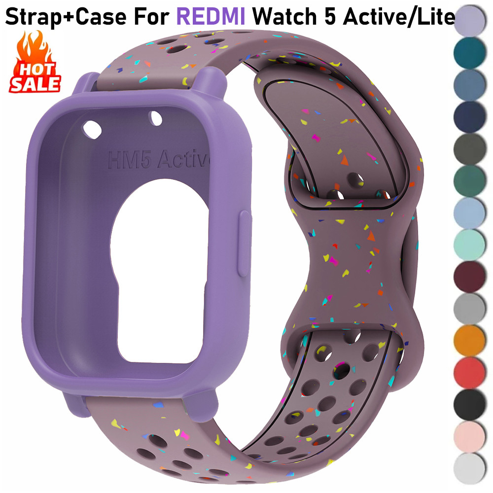 เคส TPU + สายซิลิโคนสําหรับ Redmi Watch 5 Active Band Soft Case Screen Protector สําหรับ Redmi Watch 5 Lite กีฬา Band Correa