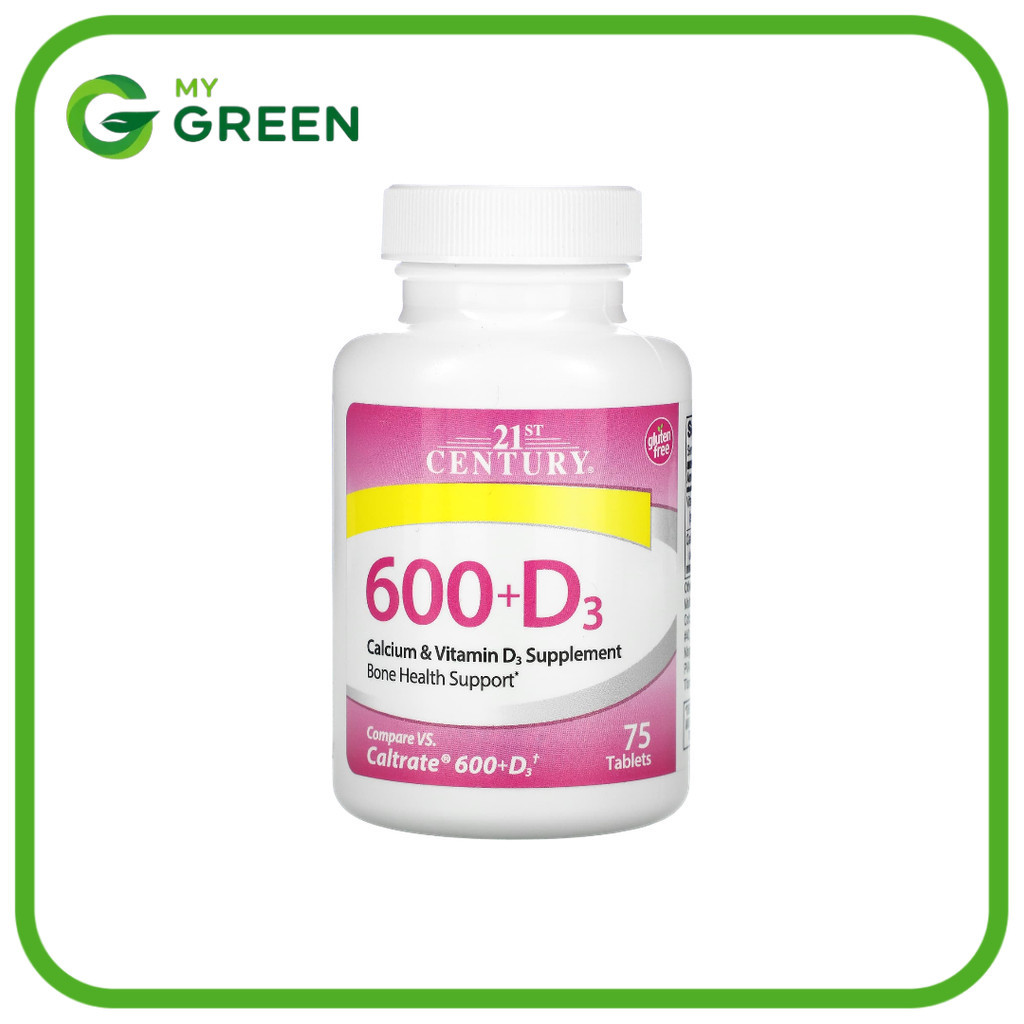 21st Century, 600+D3, Calcium & Vitamin D3 Supplement