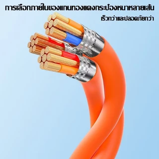 DZB HOME สายชาร์จเร็ว 3 IN 1 รองรับหลายระบบ สูงสุด 120W สายยาว 1.2 Type C โอนถ่ายข้อมูลได้