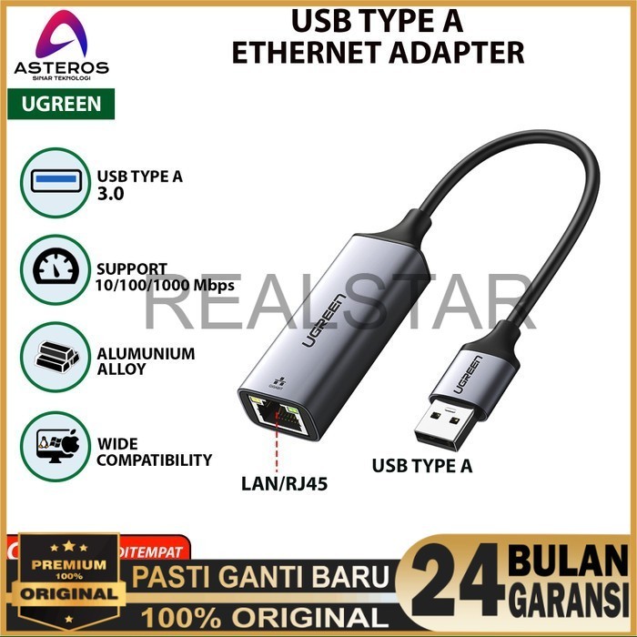 Ugreen อะแดปเตอร์การ์ด Lan Ethernet Usb c/Usb 3.0 ถึง LAN RJ45 - Ugreen 15638 50922 Usb Hub Ethernet