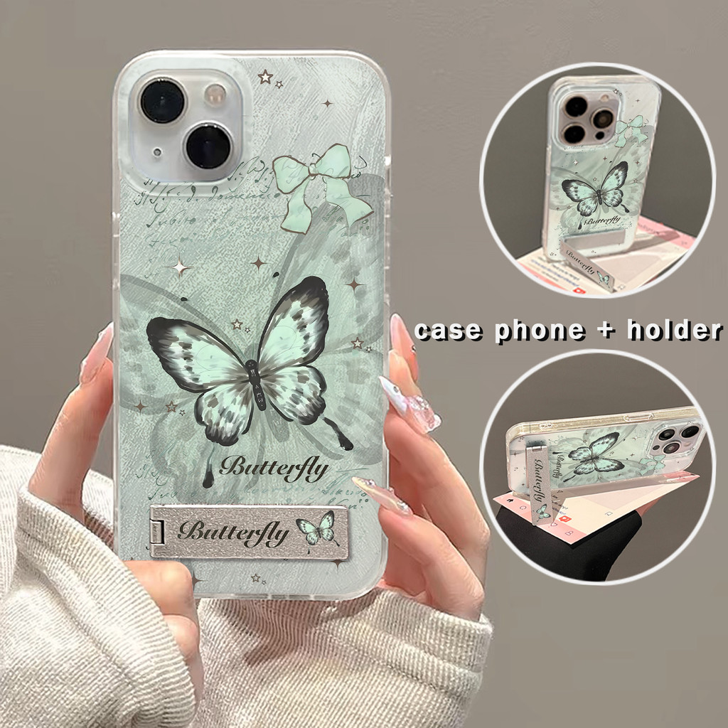 HP Case phone holder ใช้ได้กับ OPPO A17 A3S cellphone casing OPPO A60 A38 A58 A15 A16 A9 OPPO A7 A74