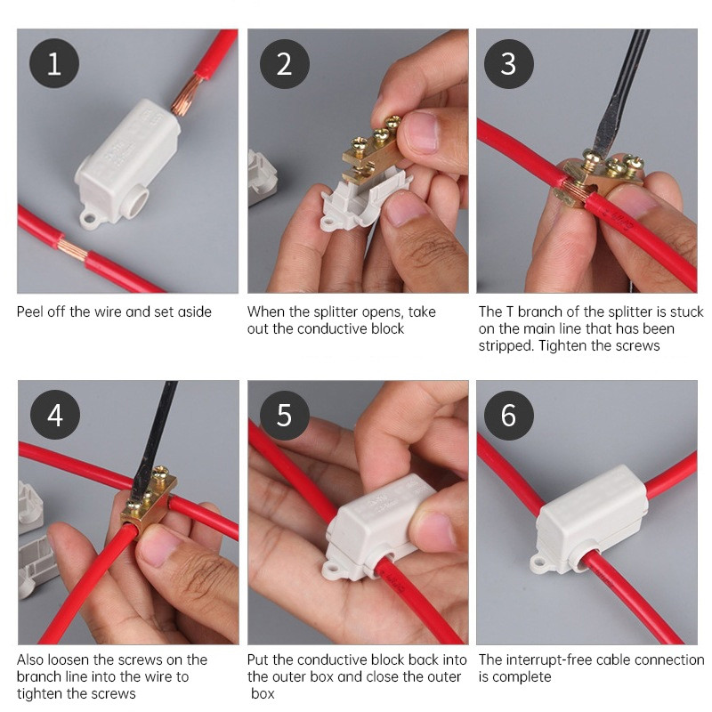 💕SW💕 สายแยกรูปตัว T สายไฟอ่อนและแข็ง ขั้วต่อเชื่อมต่อแบบรวดเร็วสากล ถูกสุดๆ - รูปที่ 3