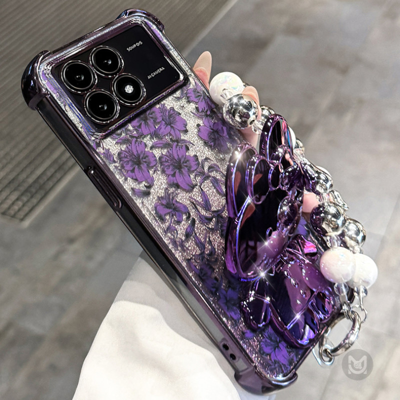 ปลอกสําหรับ Xiaomi Poco X7 X6 X5 X3 F7 Pro X3NFC F5 M6 C75 กระต่ายน่ารักกระจกแต่งหน้ากันกระแทกเคสโทรศัพท์พร้อมสายคล้อง - รูปที่ 3