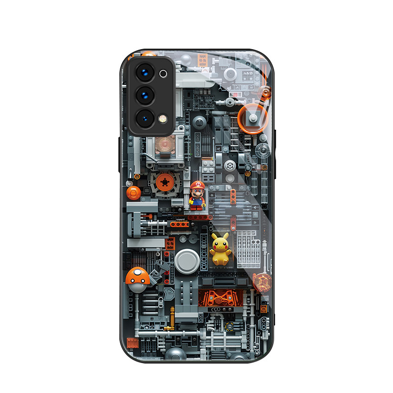 สําหรับ Oppo Reno4 4G( ไม่ใช่ 5G) , บล็อกตัวต่อ, บุคลิกภาพอินเทรนด์, เคสป้องกันโทรศัพท์ป้องกันการตก