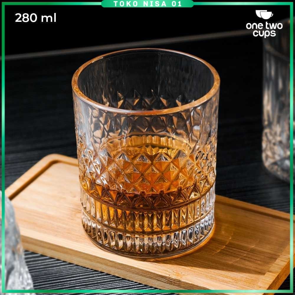 One Two Cups Old Fashion Rock Glass Whisky Cocktail Glass 280ml - YJ10