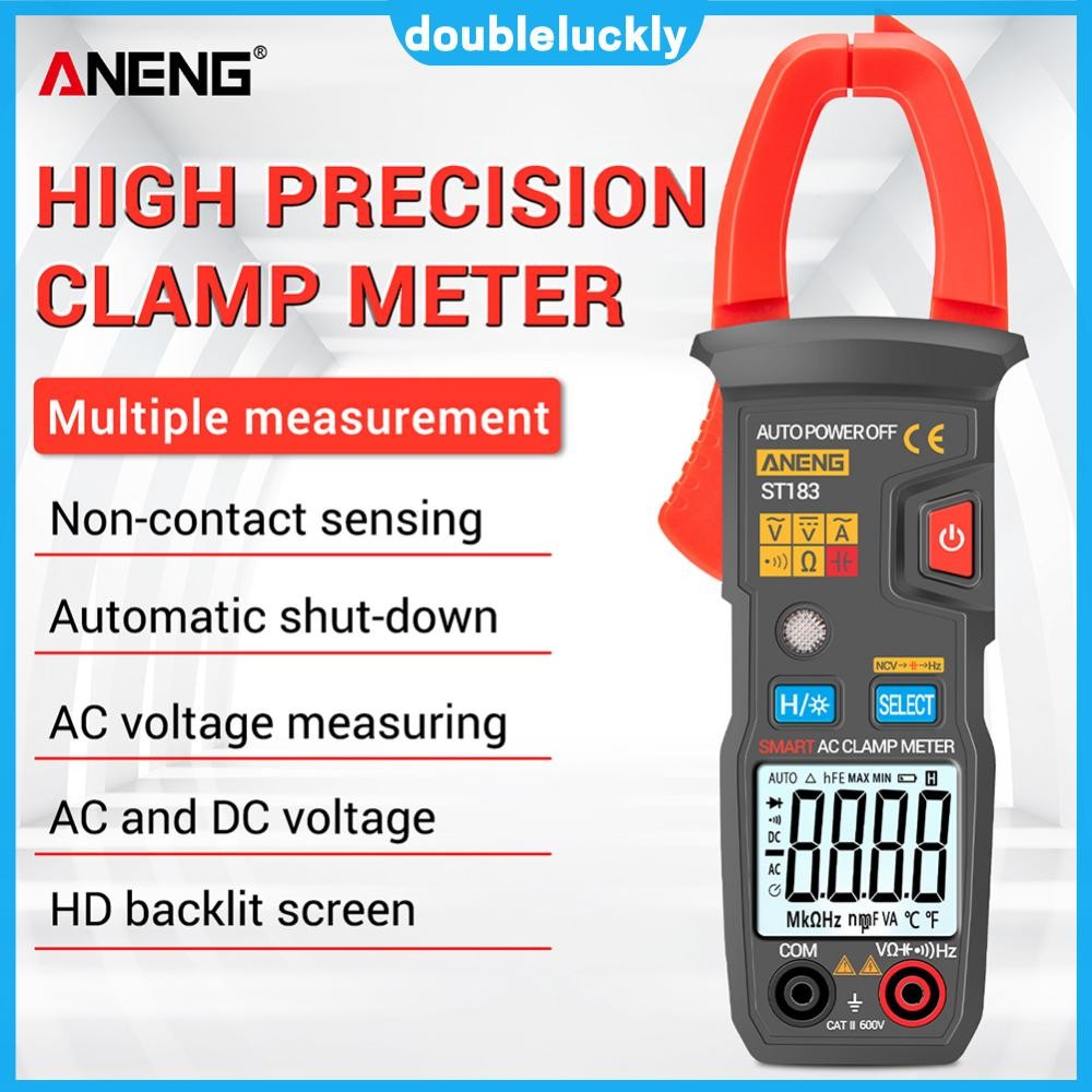 🔥Hot🔥 ANENG ST183 True RMS 6000 นับมัลติมิเตอร์แบบแคลมป์ดิจิตอลช่วงอัตโนมัติ LCD