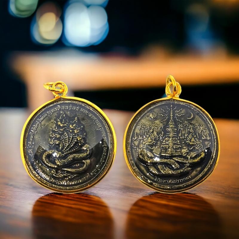 พญานาค พญานาค 7 เศียร ปูศรีสุโธ เหรียญ 2 ด้าน จี้พญานาค เสริมงาน เสริมธุรกิจ พระพุทธรูป