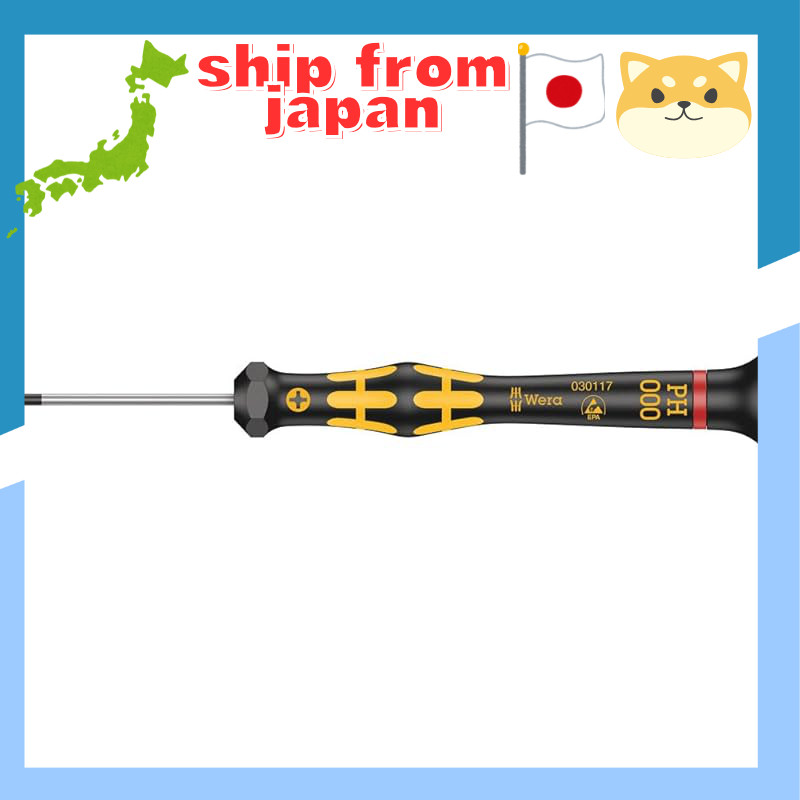 WERA ESD Static Electricity Discharge Precaution Precision Phillips Screwdriver Blade Size PH000 Sha