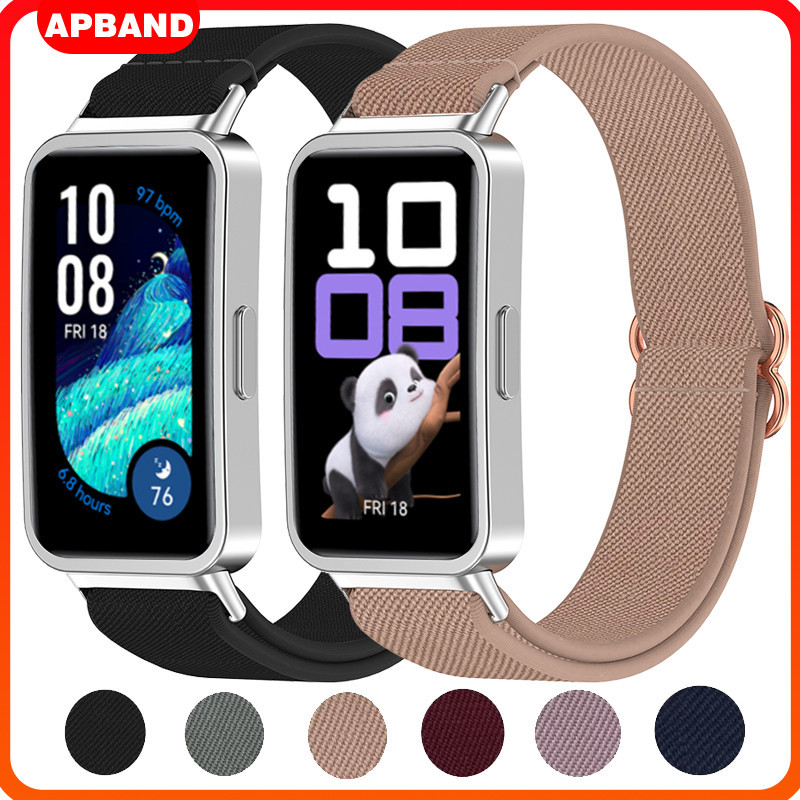สายไนลอนยืดหยุ่น for Smartwatch Huawei Band 10 9 8 NFC สายรัดข้อมือปรับได้ สายรัดข้อมือ อุปกรณ์เสริมสร้อยข้อมือ