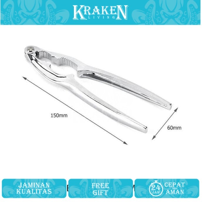 Crab Feeding Tool Pliers Walnut Cracker Lobster Crab เครื่องมือเปิดสแตนเลส KRAKEN LIVING