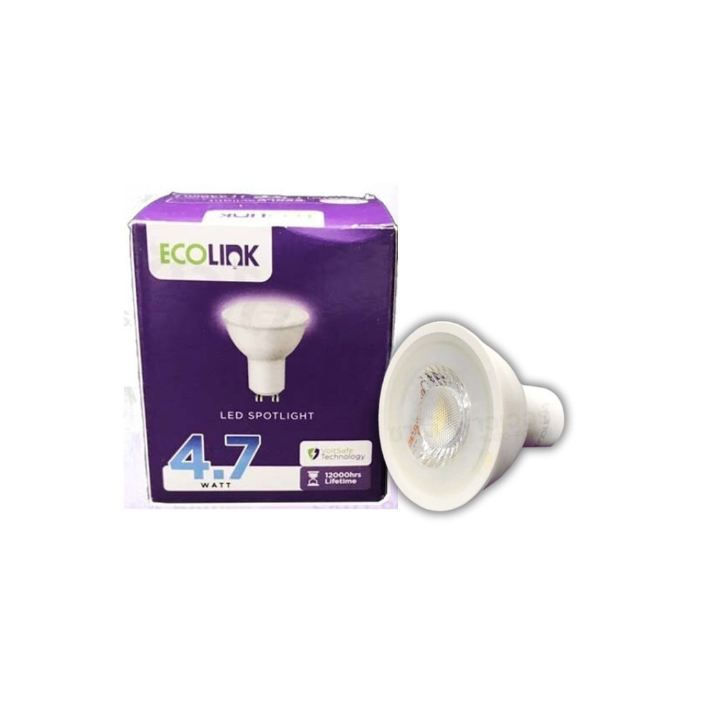 ECOLINK หลอด GU10 DL 4.7W หลอดไฟเพดาน หลอดไฟแอลดีดี อีโคลิ้งค์ หลอด GU10 DL 4.5W หลอด LED 220V หลอดไ
