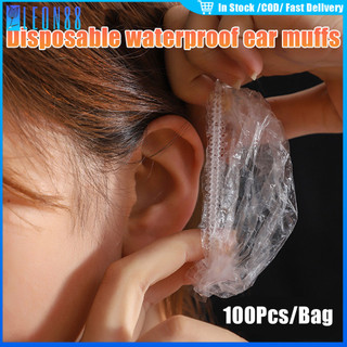 ของมาใหม่！ถุงพลาสติกครอบหู 100ชิ้น/แพ็ค สำหรับย้อมผม แบบใช้แล้วทิ้ง กันน้ำ สระผม ทำผม