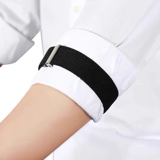 Lawan 1คู่ สายรัดแขนเสื้อยืดหยุ่น สายรัดแขนเสื้อ กันลื่นของผ้า ปรับได้ Elastic Armband