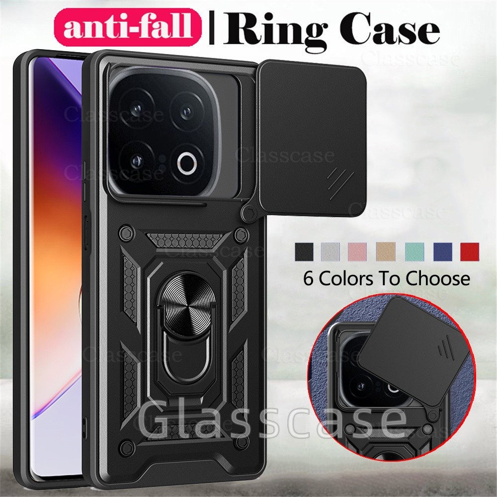 IQOO Neo 10 2025 สําหรับ Vivo iQOO Neo 10 1 0 Neo10 iQOONeo10 เคสโทรศัพท์โลหะเกราะแหวนวงเล็บ Stent P