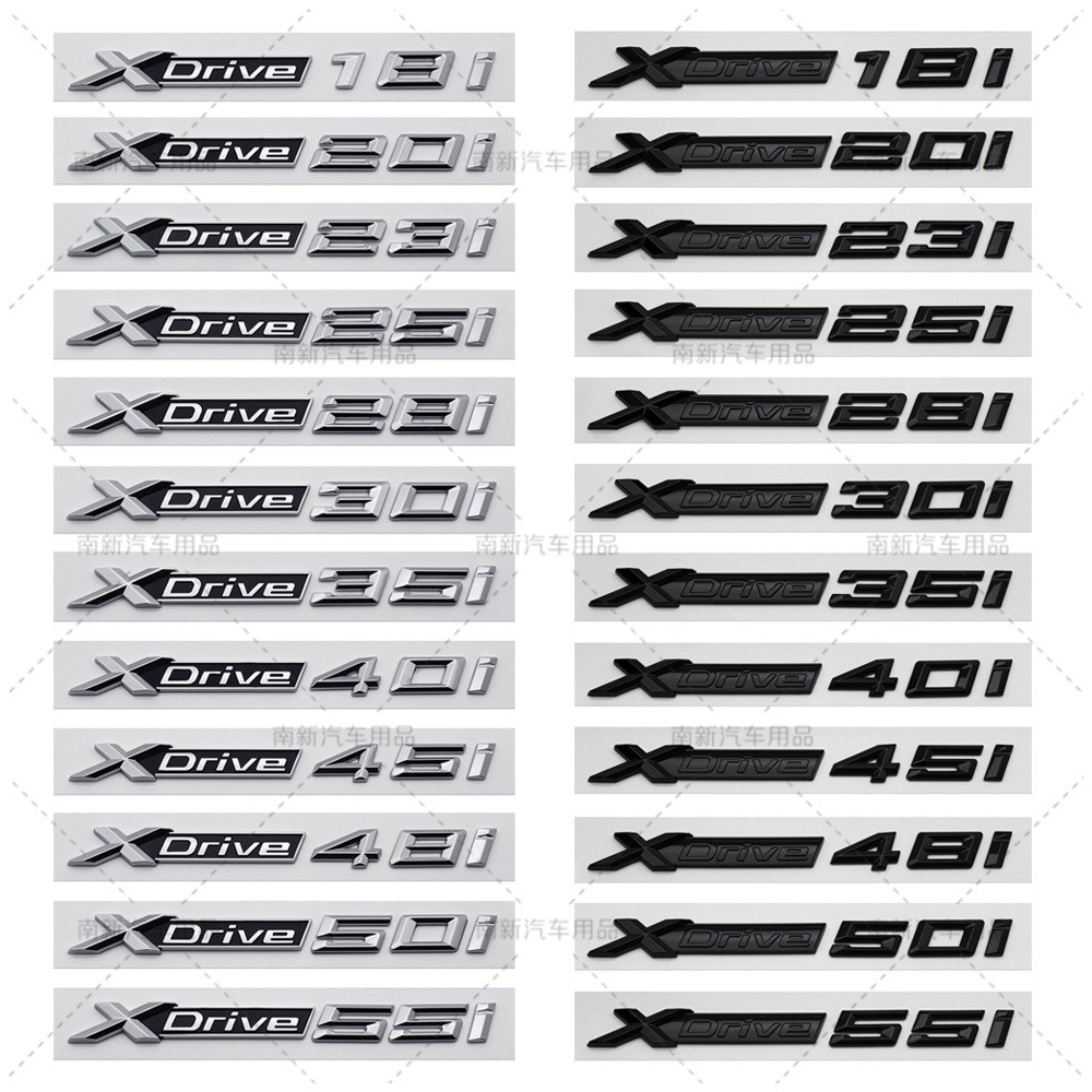 เหมาะสําหรับ BMW X5 X3 X6 XDrive Emblem 28i 35i 40i 50i ไอเสียโลโก้สติกเกอร์ตัวอักษรโลโก้ด้านข้าง