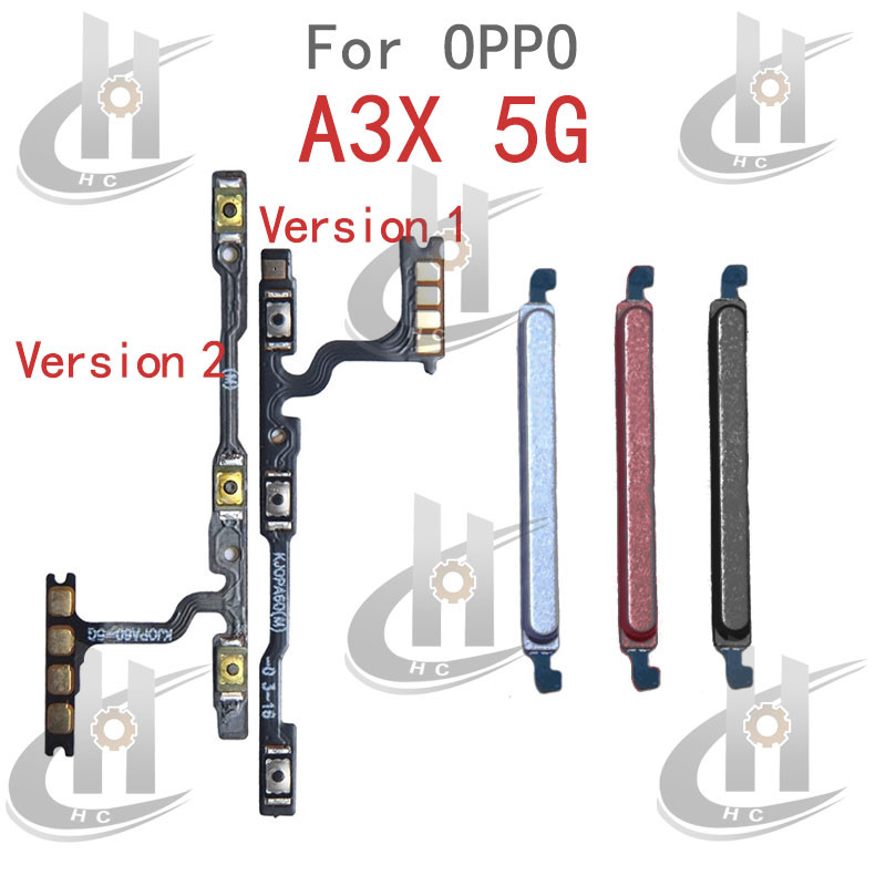 สําหรับ OPPO A3 A3X CPH2681 CPH2683 CPH2641 ปุ่มด้านข้าง Flex Cable Keys ปุ่มปิดระดับเสียง ปุ่มขึ้นและลงด้านข้าง อะไหล่ทดแทน