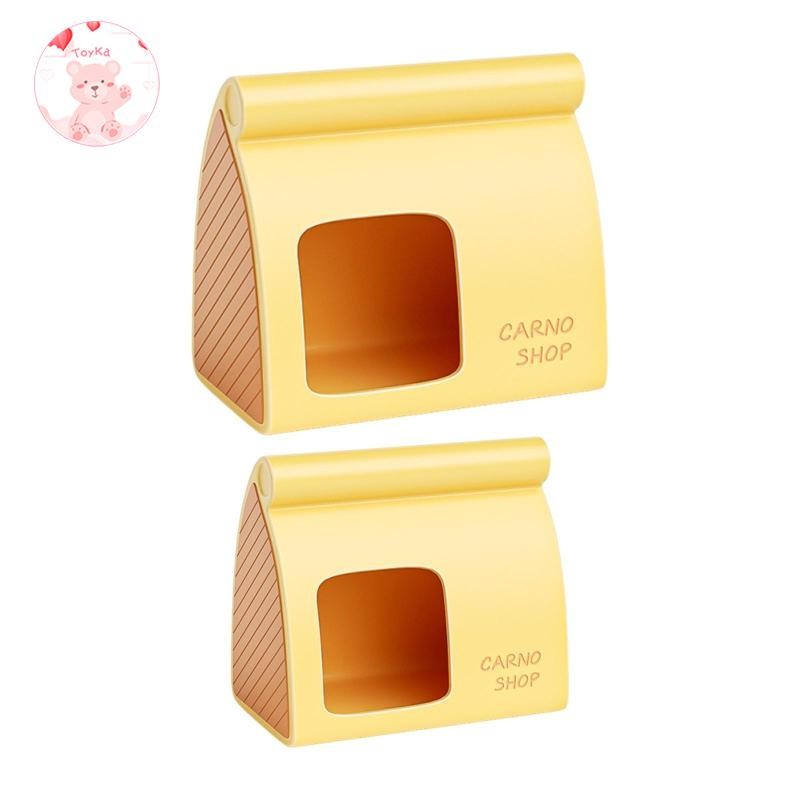 [Whbadguy] Hamster Hideout Ceramic Hamster House Cheese Shaped Comfort Creative Hut