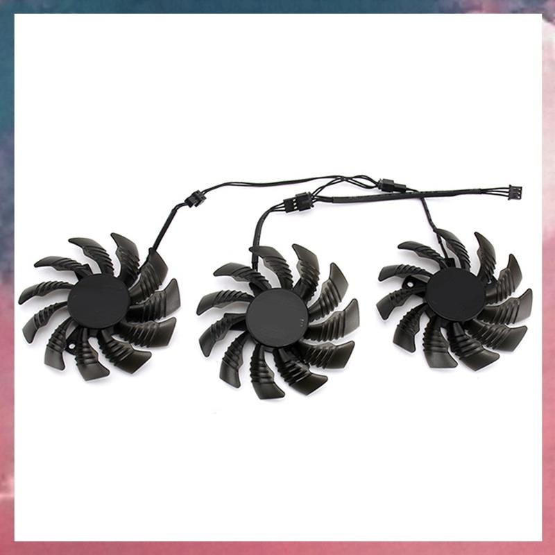 3PCS 75 มม.PLD08010S12H 3PIN GTX970 GPU พัดลมสําหรับ GV-N970WF3OC-4GD GTX970 กราฟิกการ์ดพัดลมระบายคว