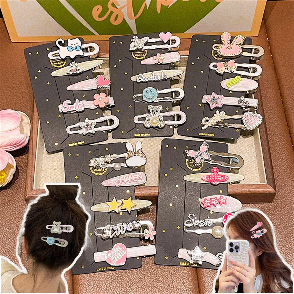 หวานเงินกระต่ายหมีกิ๊บสัตว์น่ารักสาว โดปามีน คลิปหน้าม้าเครื่องประดับผมด้านข้างสไตล์เกาหลี