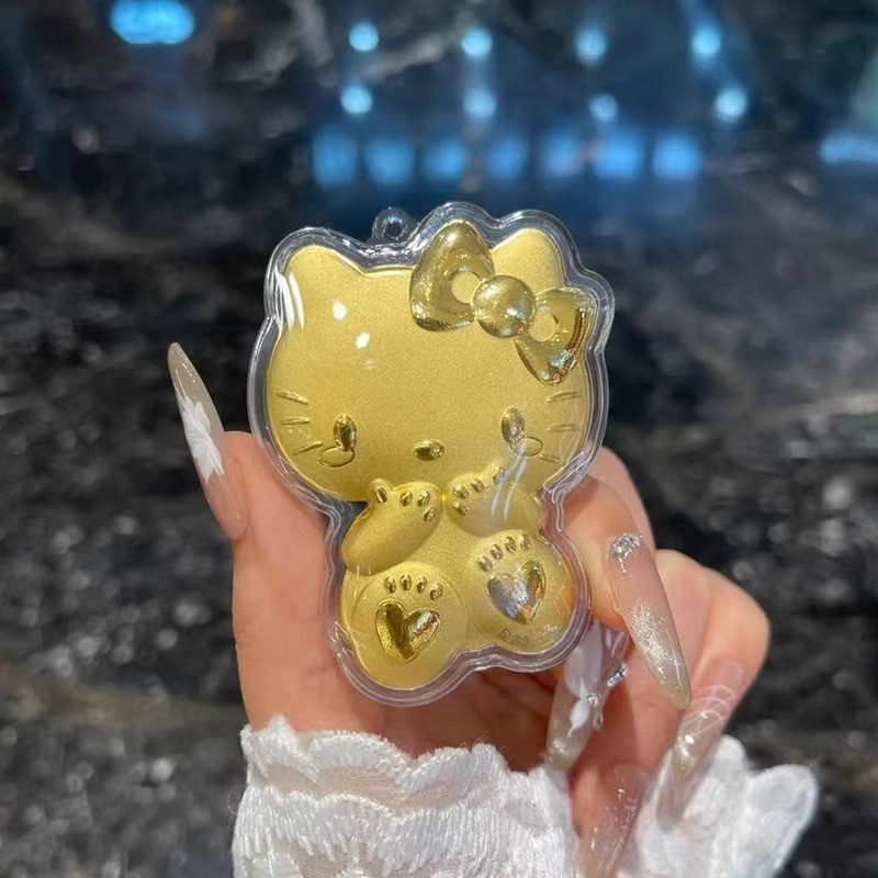 สายโซ่โทรศัพท์ Hello Kitty ทองคำบริสุทธิ์ 999 สายพวงกุญแจ จี้กระเป๋า ของขวัญแมว KT