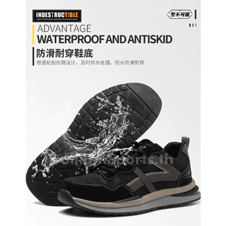 Safety shoes รองเท้าเซฟตี้ หนังแท้ รองเท้าเซฟตี้sport ดีไซส์สวย พื้นกันลื่น
