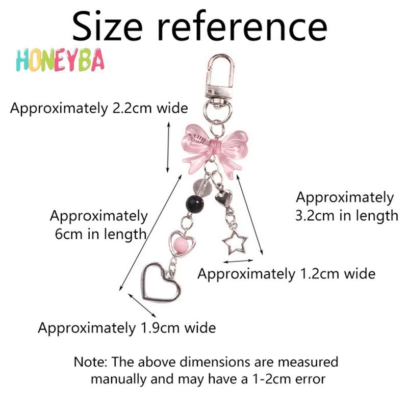 Honeyba Gothโทรศัพท์Charm Bow Heart Starพวงกุญแจจี้Kawaii รูปที่ 5