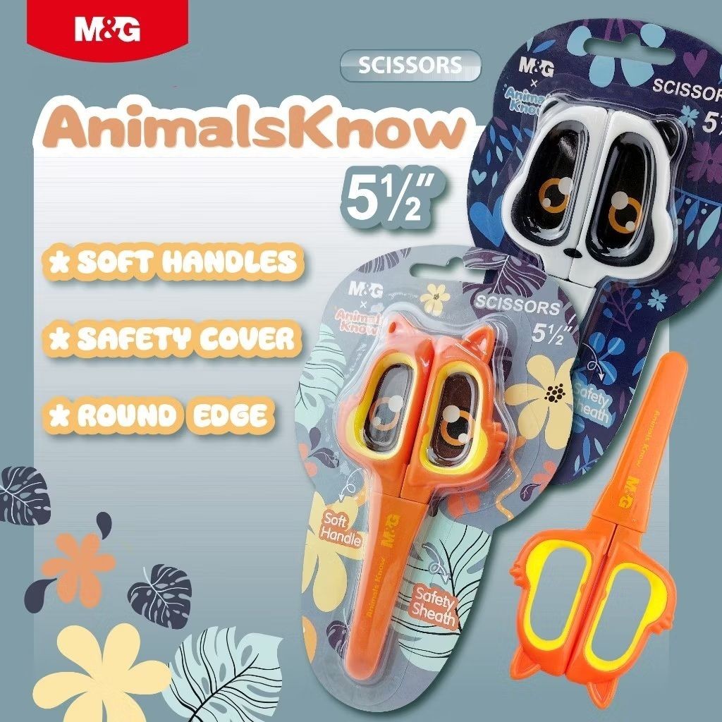 M&G กรรไกรสัตว์ Know Kids 136mm 5.5" ASS913N8