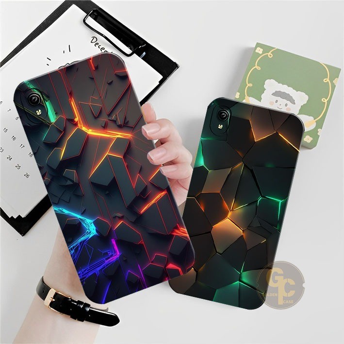 [GOLDEN CASE][016] Softcase VIVO Y91C Y1S Y19 Y71 Y71i Y81 Y83 Y53 Old Abstract Mobile Phone - เคสปั