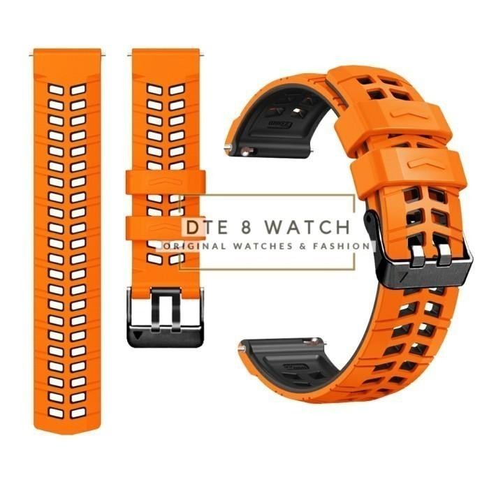 Best Quality~ [Strap Only] Strap Coros Apex 2 Pro Silicone Rubber 22mm Gz Quick Release - Orange Bla