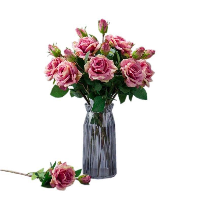 Shop 2 High-End Feel Roses Curling Roses ตกแต่งบ้านห้องนั่งเล่นดอกไม้ปลอมจําลองดอกไม้ Moisturizing R