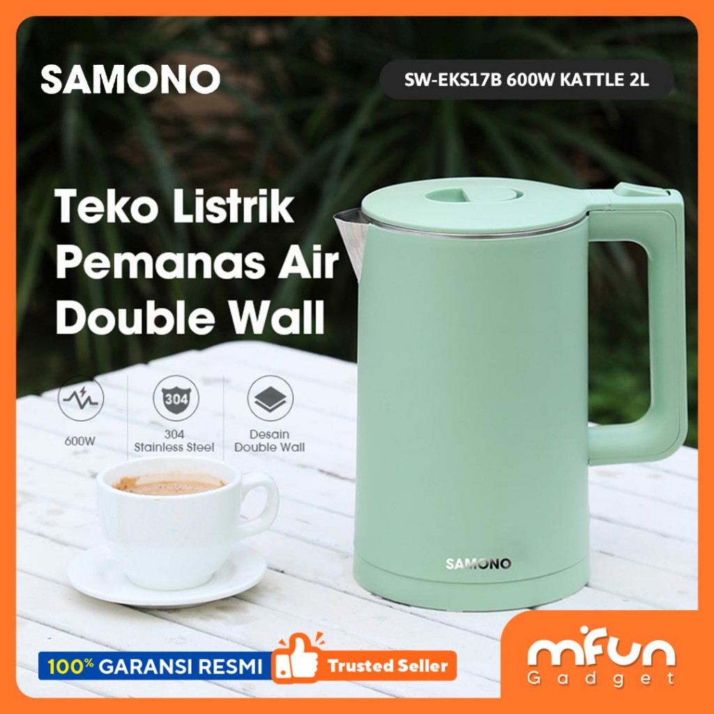 SAMONO กาต้มน้ําไฟฟ้า เครื่องทําน้ําอุ่นไฟฟ้า 2 ลิตร SW-EKS17B