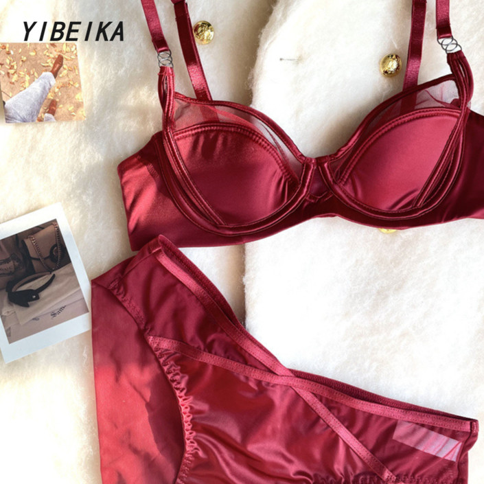 ชุดชั้นในสีแดงผู้หญิงหูกระต่ายฝรั่งเศส Push-Up Bra