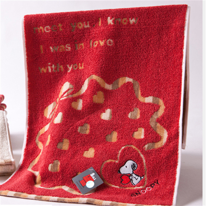 [SNOOPY] ผ้าเช็ดตัวลายหัวใจ [SH]