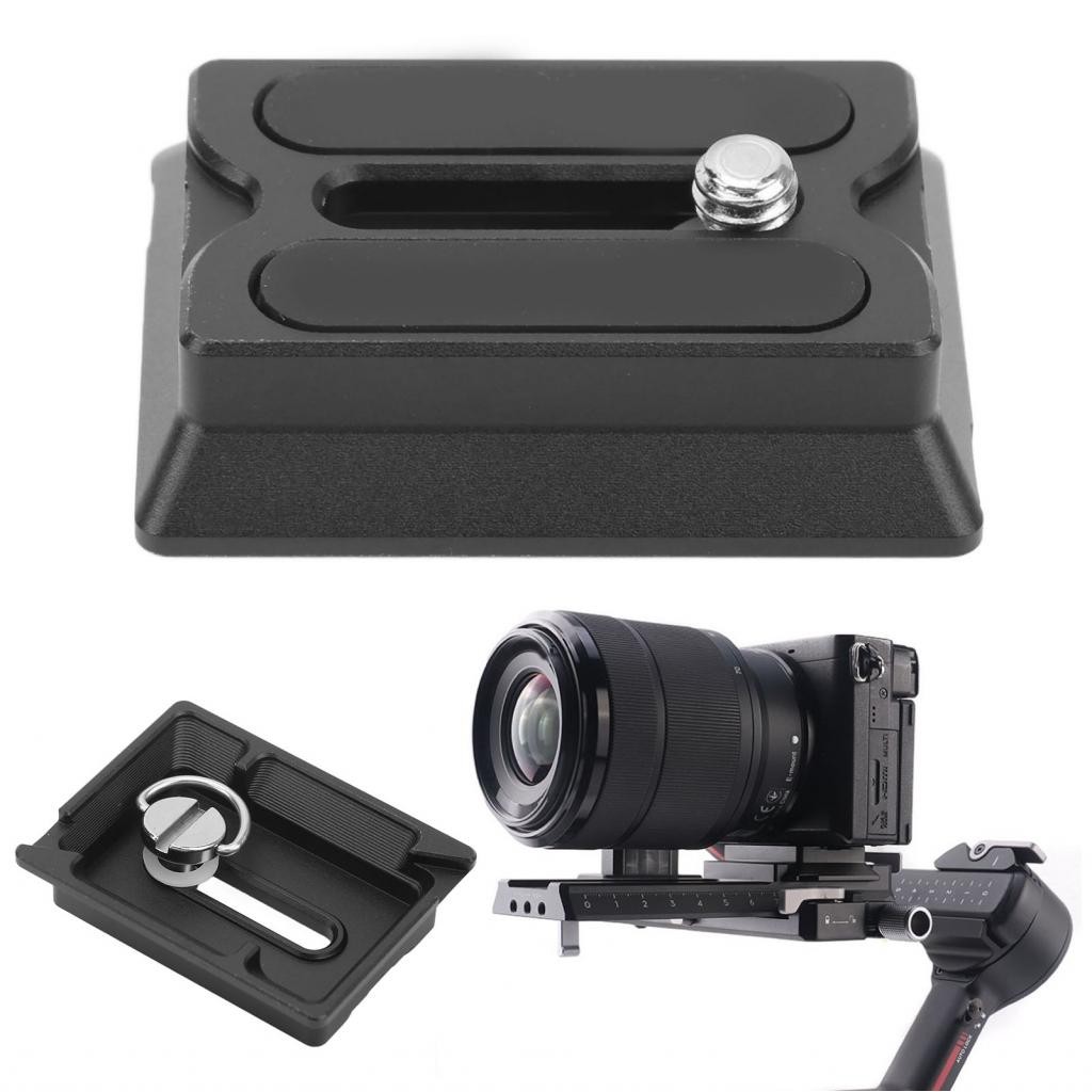 กล้อง Andoer-th Quick Release Plate Tripod Ball Base Base Stabilizer อุปกรณ์เสริมที่เข้ากันได้ Ronin RSC2 RS2 CNC Aluminum Alloy สำหรับผู้ใช้