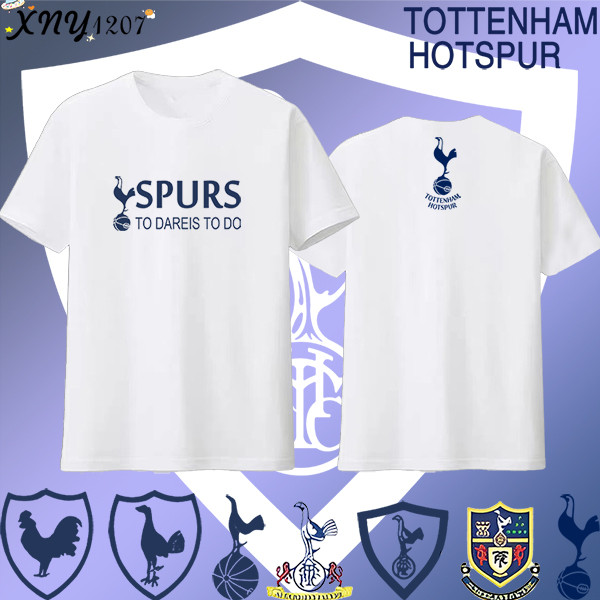NEW เสื้อยืด Tottenham Hotspur (SPURS)  T-shirt ไม่จำกัดเพศ  ผ้าฝ้ายเนื้อนุ่ม มิติ แฟชั่นฤดูร้อน สํา