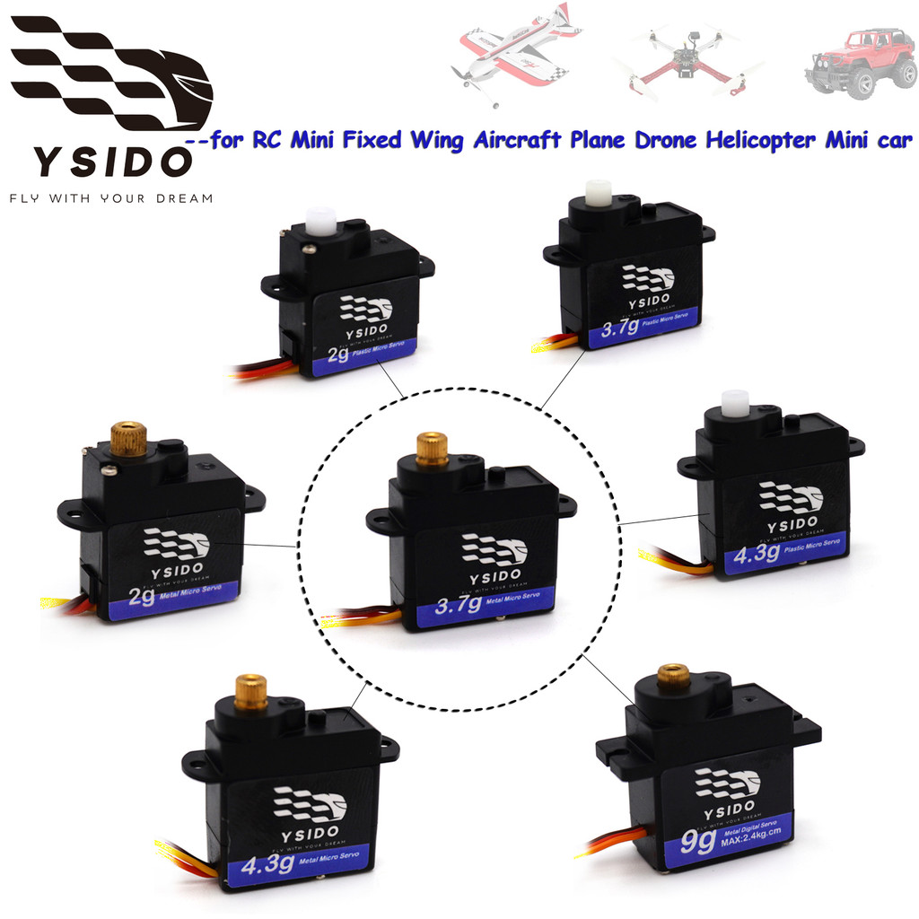 RC Micro Servo 2g 3.7g 4.3g 9g JST 1.25/2.0 มม.Dupont Plug สําหรับ RC Mini Fixed Wing เครื่องบินเครื่องบิน Drone เฮลิคอปเตอร์ Mini รถอะไหล่