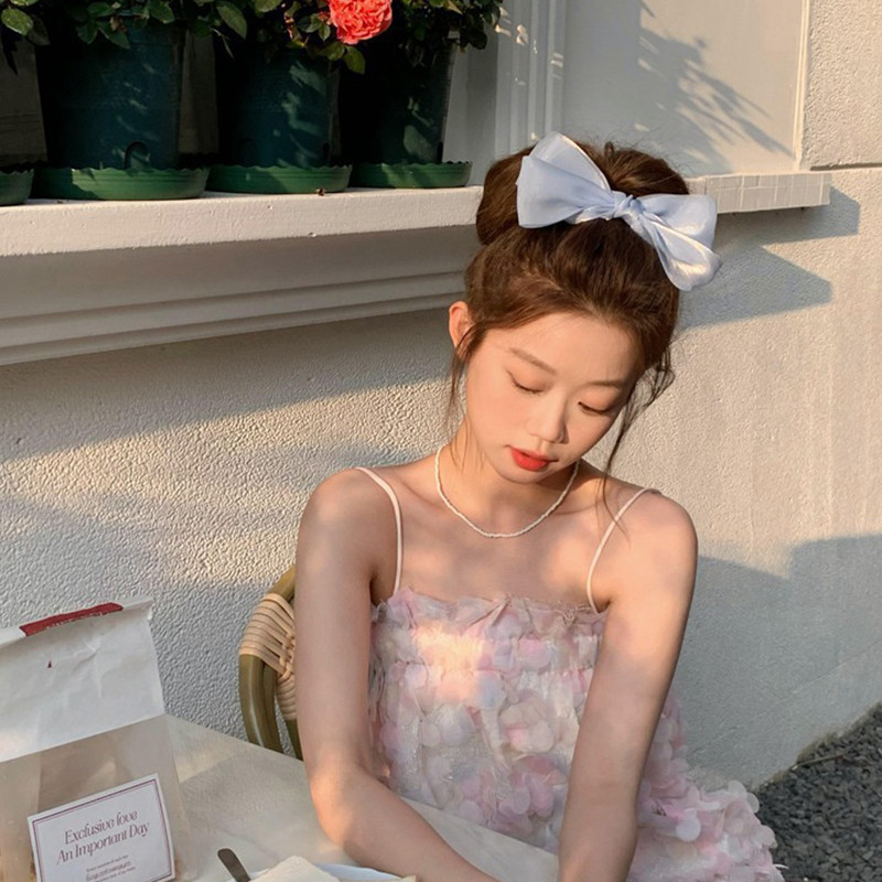 เครื่องประดับผมสุดน่ารัก  กิ๊บสปริงผ้าโปร่ง กิ๊บติดผม Super Immortal  กิ๊บติดผมโบว์ริบบิ้นสำหรับผู้หญิง - รูปที่ 6