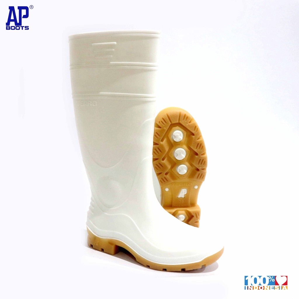 [PREMIUM ORIGINAL] AP TERRA WHITE 39-42 - RUBBER SAFETY BOOTS - AP BOOTS