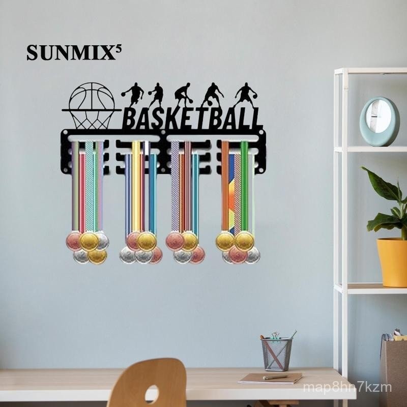 [ Medal Hanger Medal Organizer Display Hanger Frame Shelf Metal Basketball Medal