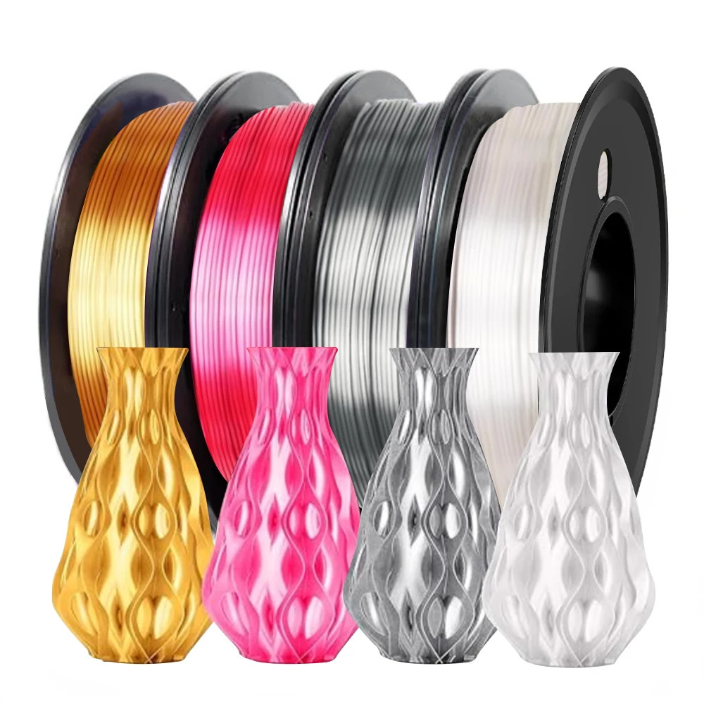 ใหม่ 3D เครื่องพิมพ์ PLA Filament 1.75 มม.250g 1 กก.ผ้าไหมเส้นใย Shiney PLA Bundle 3D พิมพ์วัสดุ Filament Gold Silver Bronze
