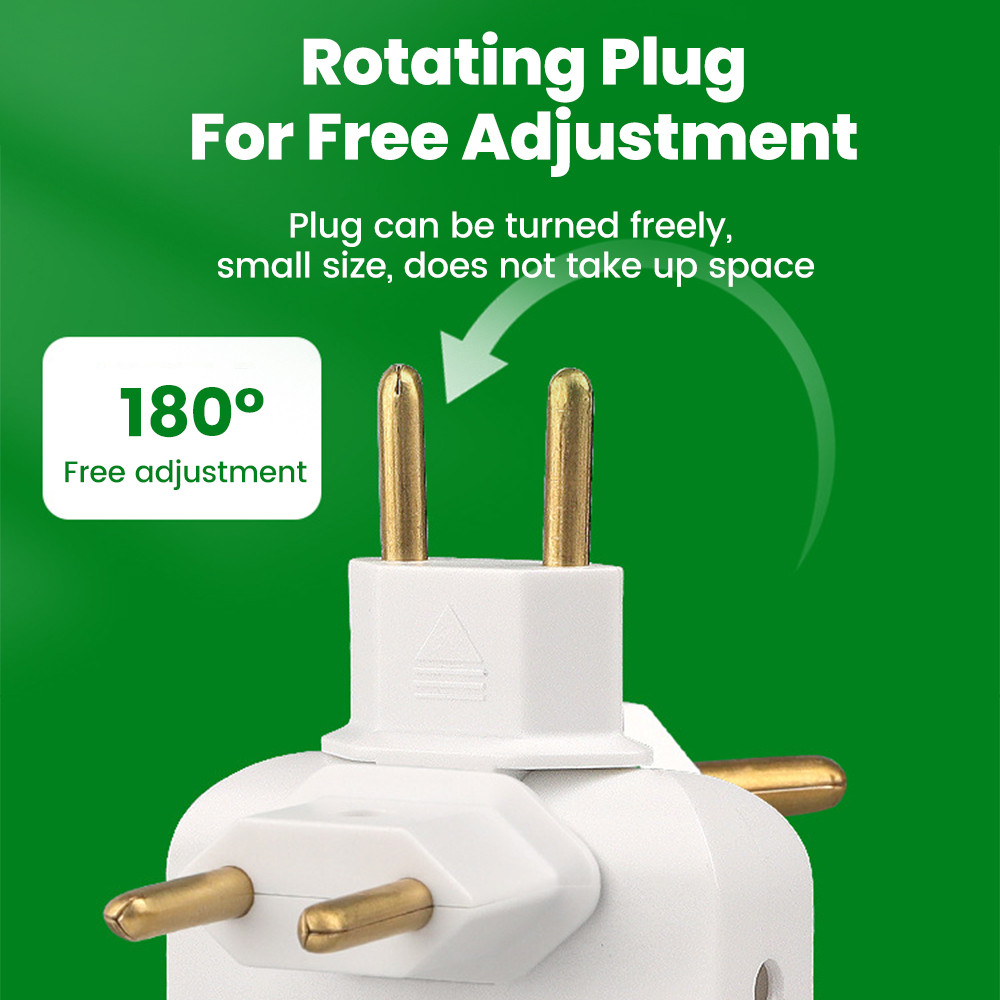 เอลลี่ 3 ใน 1 180° Rotatable EU Plug Socket Extension รูปที่ 6